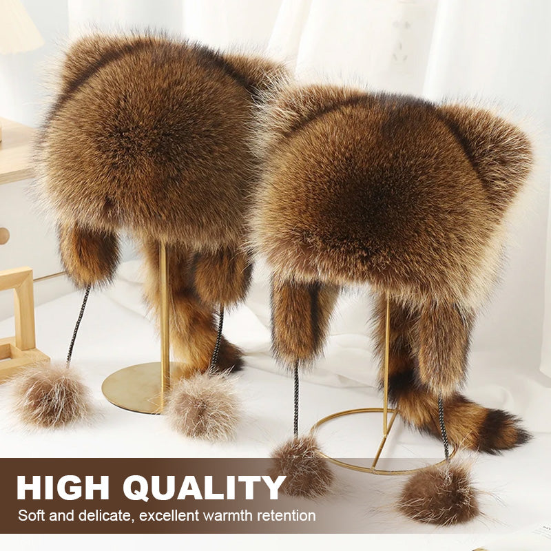 💥 50 % Black Friday! Lyxig faux-pälsmössa (tvättsvans) 🦌 | Vinter & outdoor ❄️