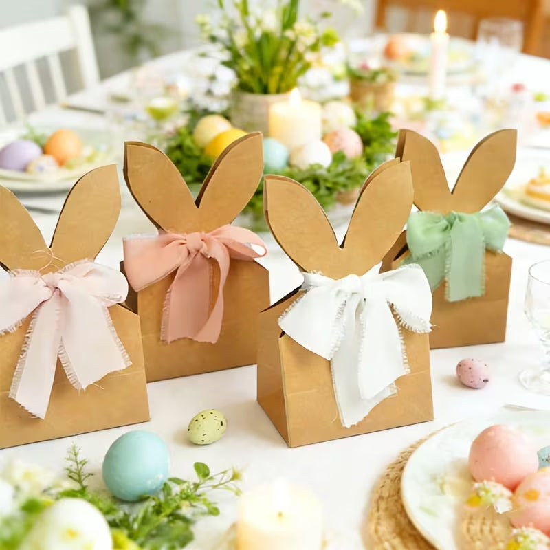 🐰 Påskhare-presentpåsar i kraftpappe