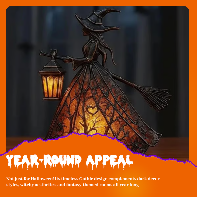 🕯 Gotisk glöd för spökliga nätter🌙Halloween Häxlampa