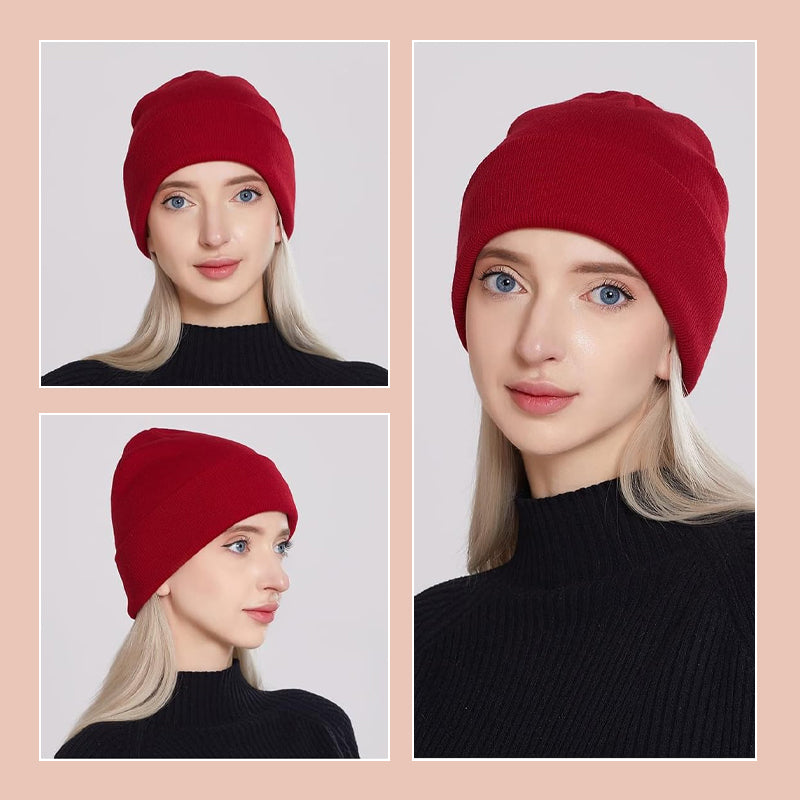 👒Ny modedam varm stickad möss💖