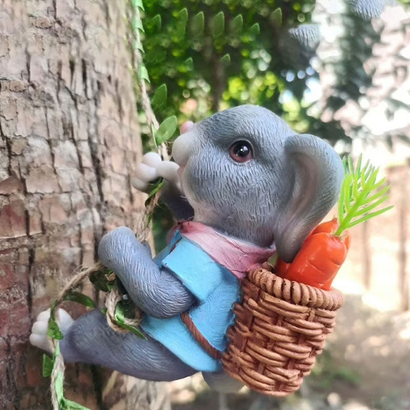 🐰🌿 Söt Kanin Klätterträd Dekor