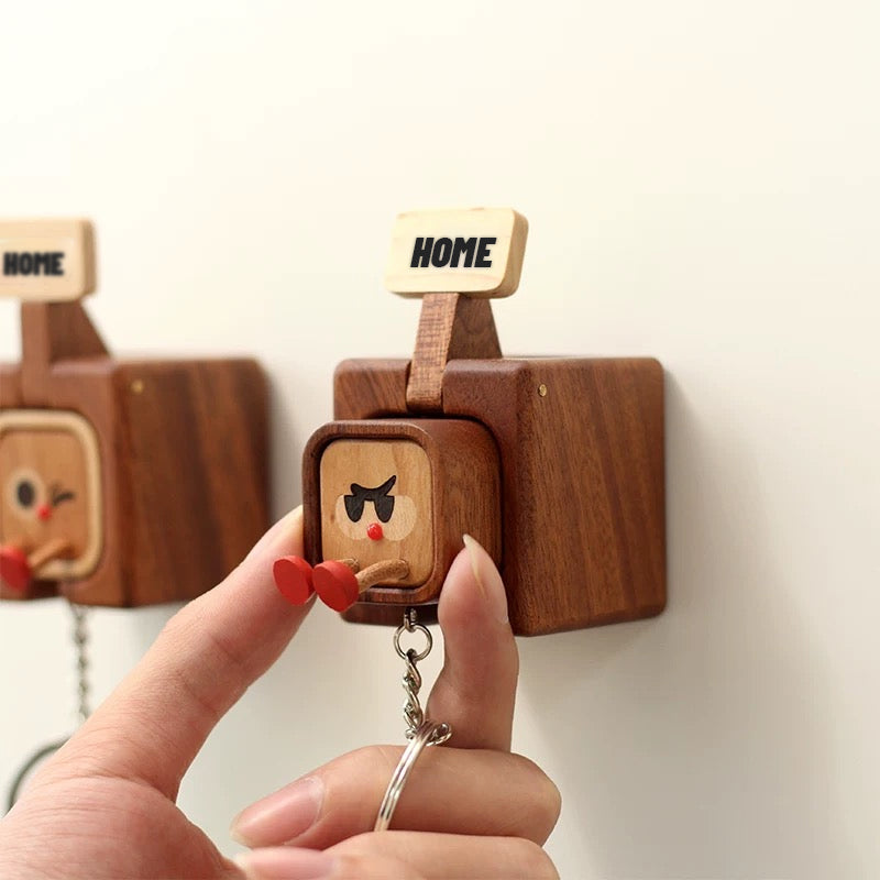 🌳Träkreativ presentmagnetnyckelring 🔑