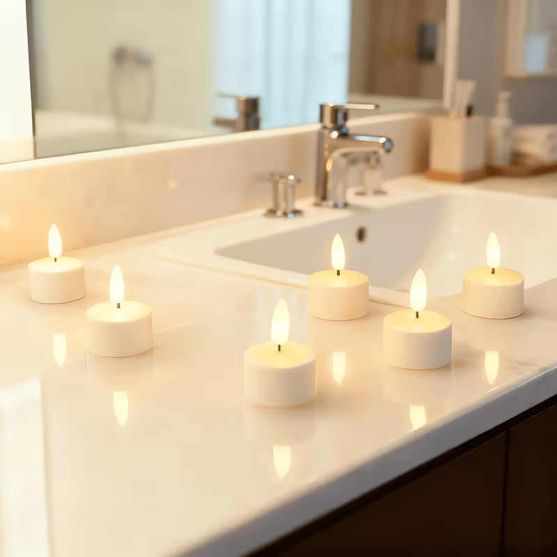 🕯️Uppladdningsbara LED-värmeljus (flameless) – Skapa levande stämning – utan brandris