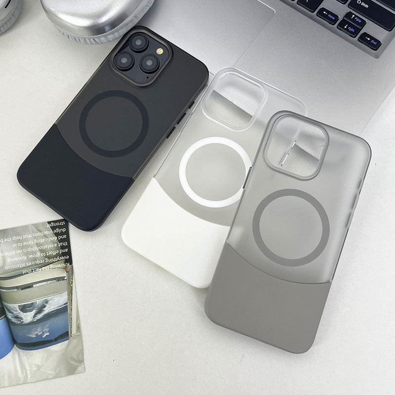 Creative Frosted Contrast Stitching Case
