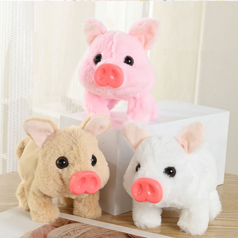🐷Elektrisk Gående Gris Plyschleksak