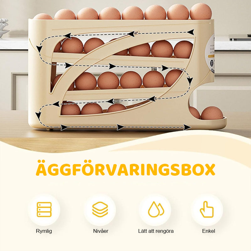 Äggförvaringslåda med rullfunktion 🥚