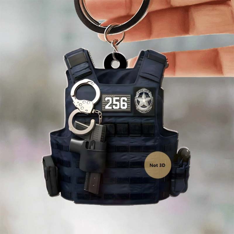 Bulletproof Vest Acrylic Keychain