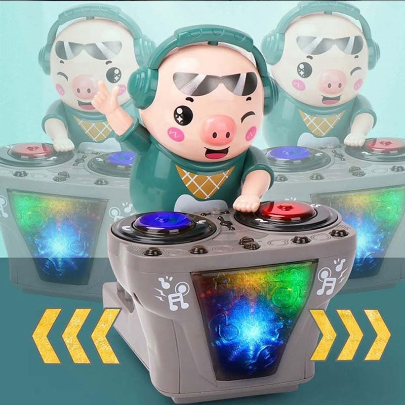 🎧🐷DJ-trendiga gris – musikleksak med svängig discorytm🎶