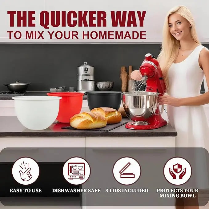 MixSave – Silikoninsats med lock för 5 QT mixerbunke