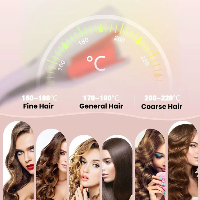 32 mm curling iron with French V-shaped wave
