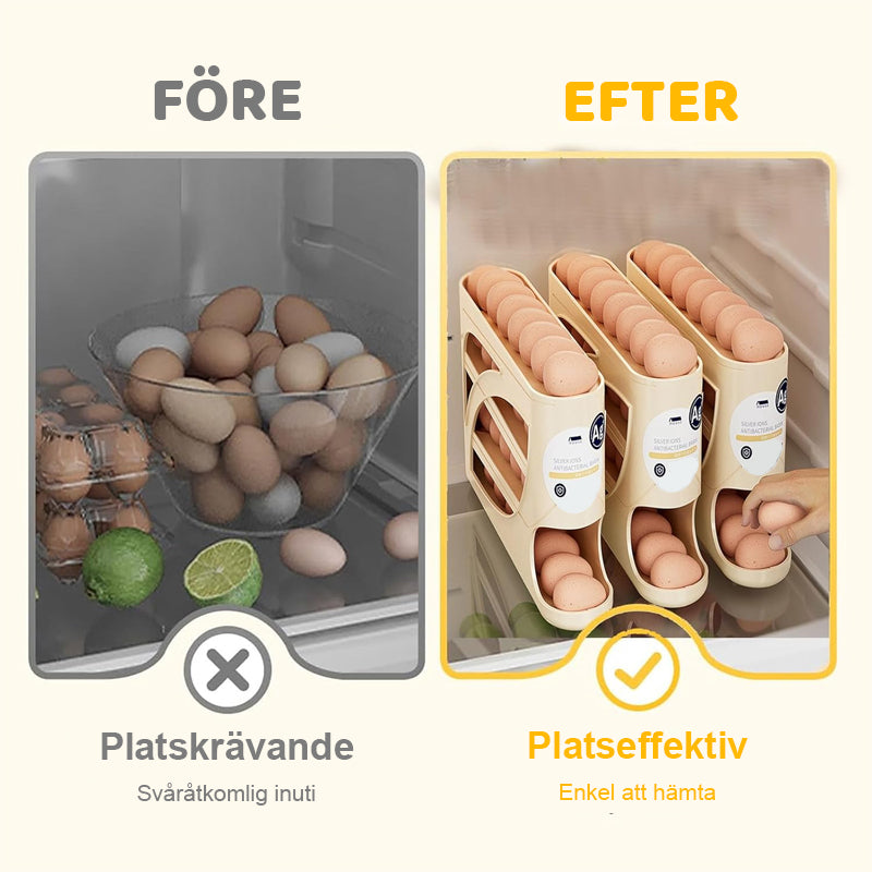 Äggförvaringslåda med rullfunktion 🥚