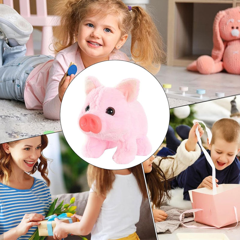 🐷Elektrisk Gående Gris Plyschleksak