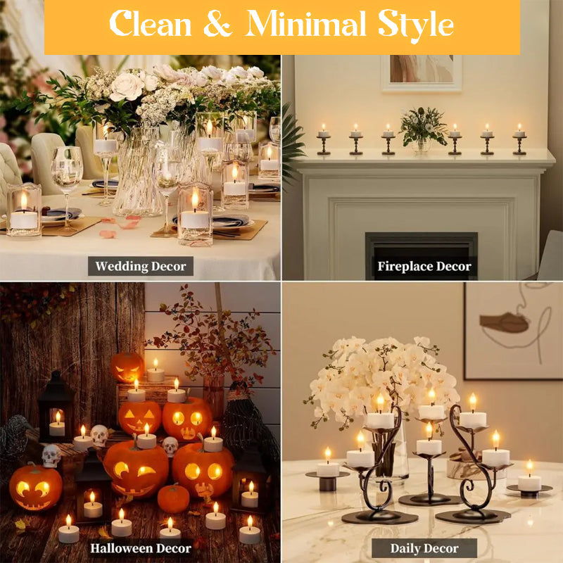 🕯️Uppladdningsbara LED-värmeljus (flameless) – Skapa levande stämning – utan brandris