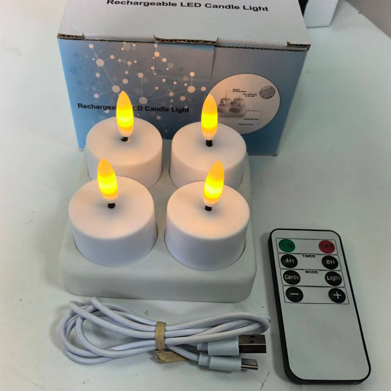 🕯️Uppladdningsbara LED-värmeljus (flameless) – Skapa levande stämning – utan brandris