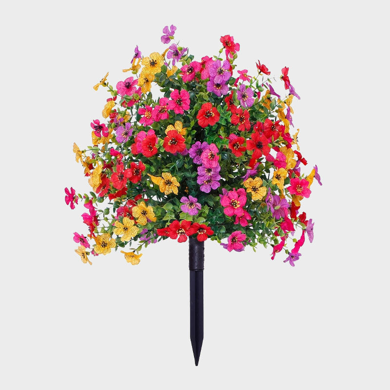 🌿Kunstig blomsterdekoration med eukalyptus och violer 💜