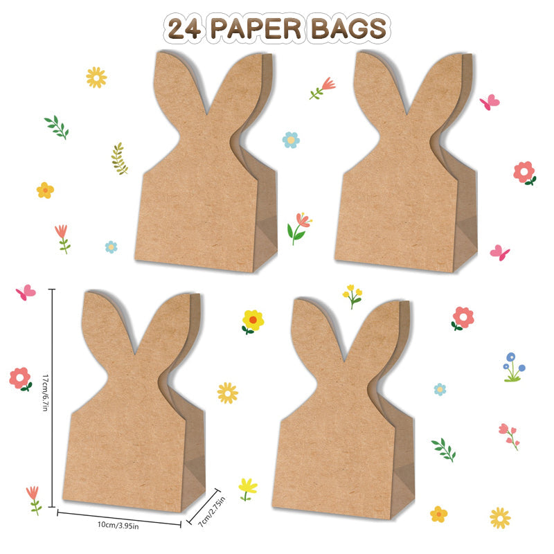 🐰 Påskhare-presentpåsar i kraftpappe