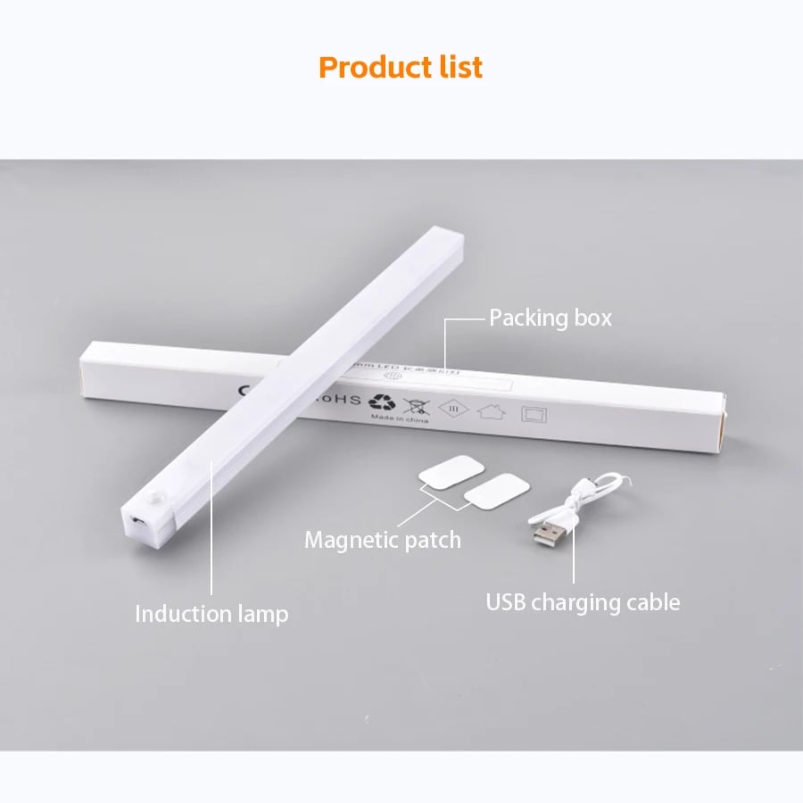 Cordless and impact-free! Magnetic induction LED light, attach where you need i
