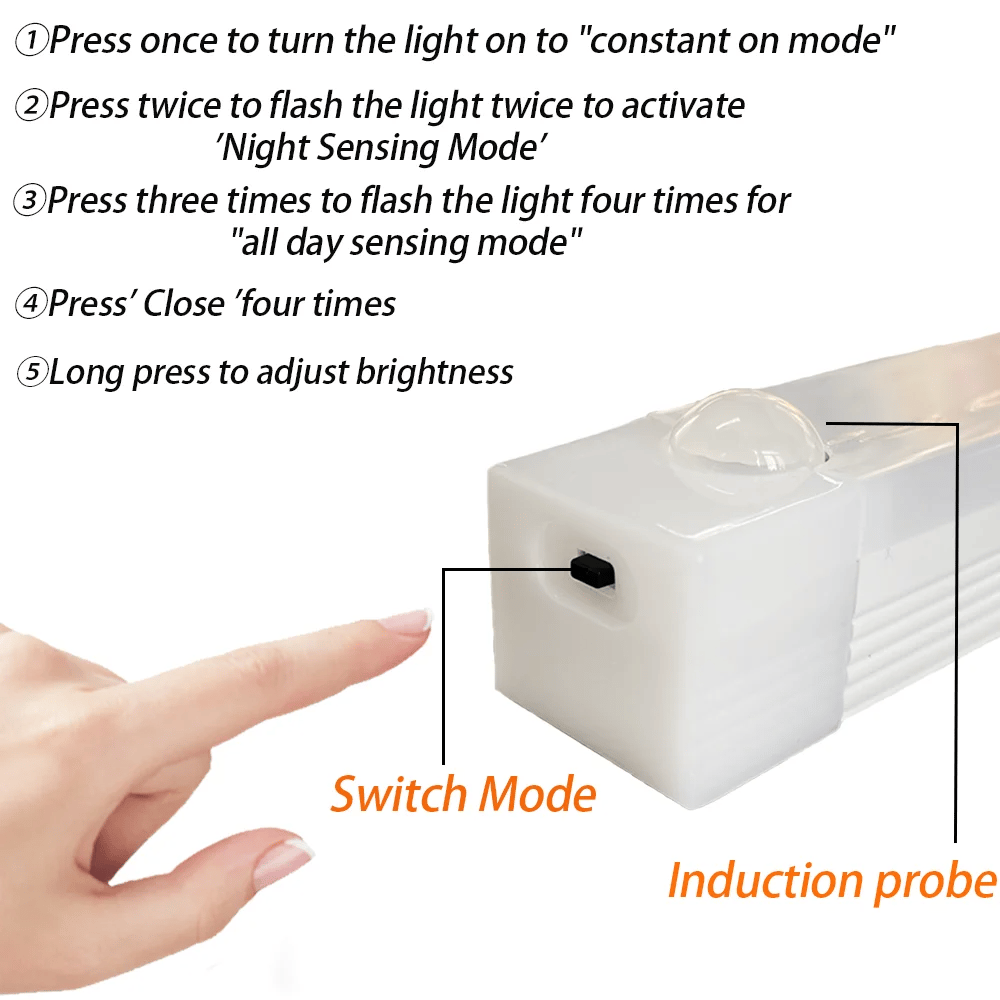 Cordless and impact-free! Magnetic induction LED light, attach where you need i