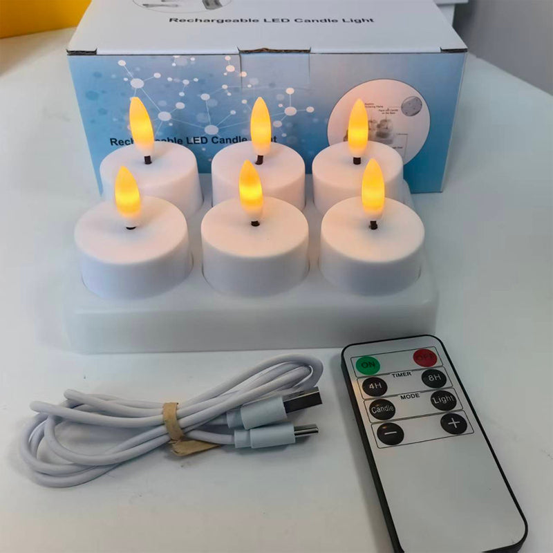 🕯️Uppladdningsbara LED-värmeljus (flameless) – Skapa levande stämning – utan brandris