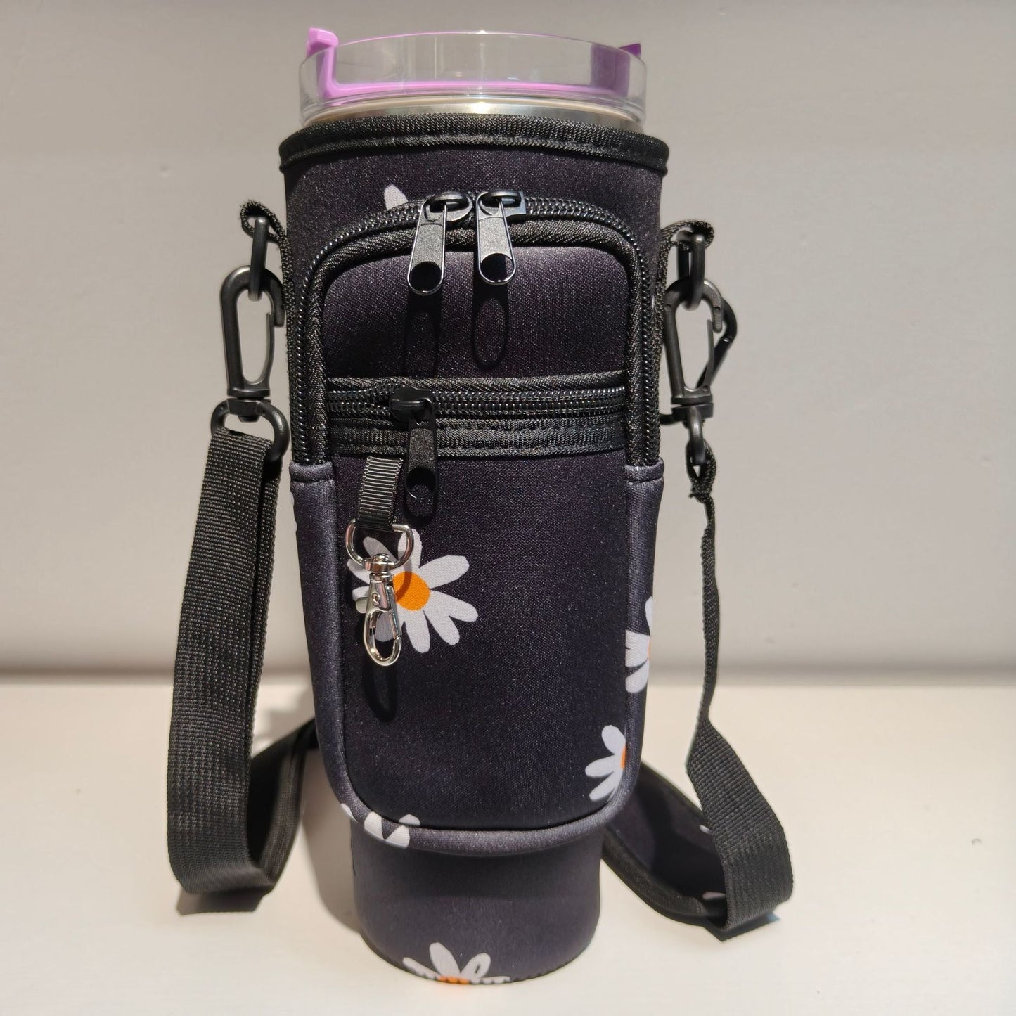 Adjustable Shoulder Bag With Thermos Mug Holder for 40oz