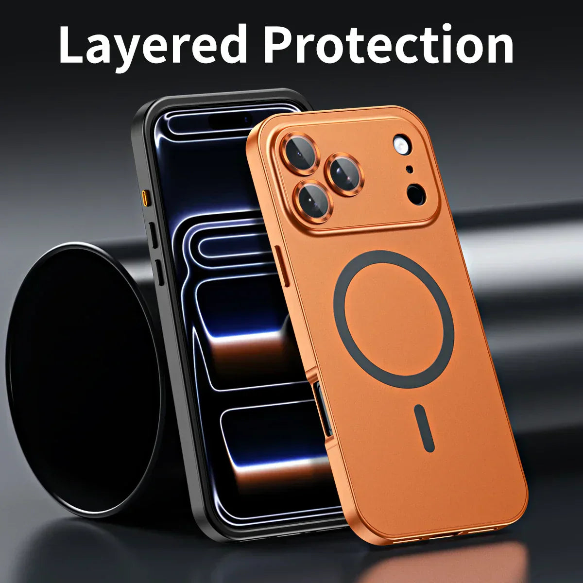 ✨iPhone  17-12🔥Magnetiskt skal i aluminiumram för iPhone