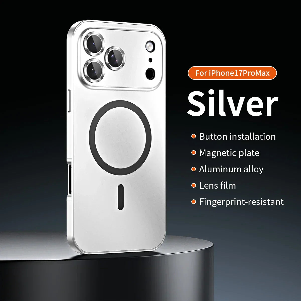 ✨iPhone  17-12🔥Magnetiskt skal i aluminiumram för iPhone