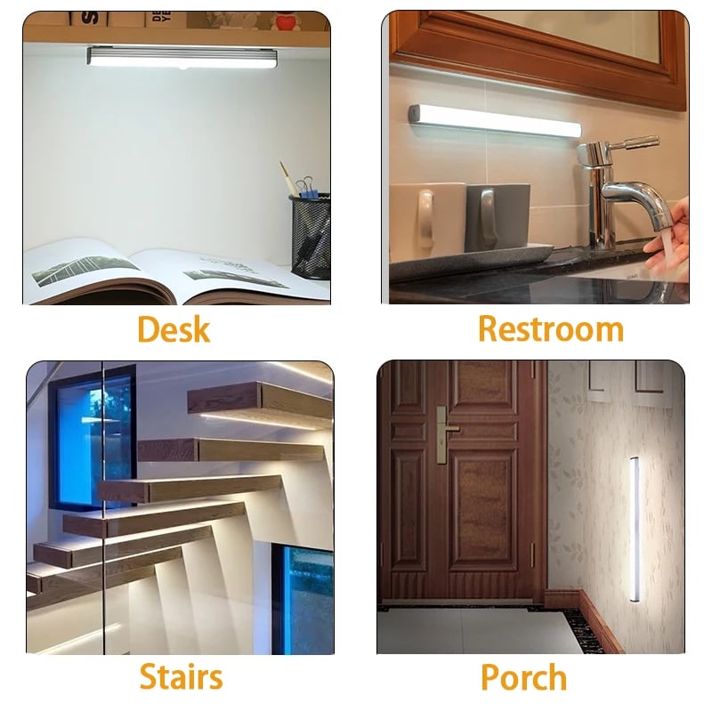 Cordless and impact-free! Magnetic induction LED light, attach where you need i