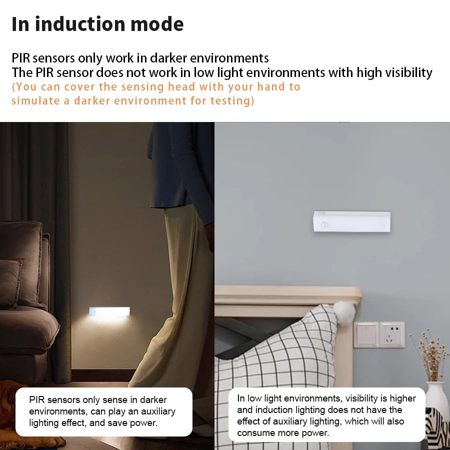 Cordless and impact-free! Magnetic induction LED light, attach where you need i