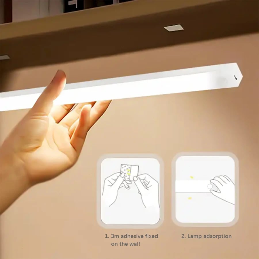 Cordless and impact-free! Magnetic induction LED light, attach where you need i