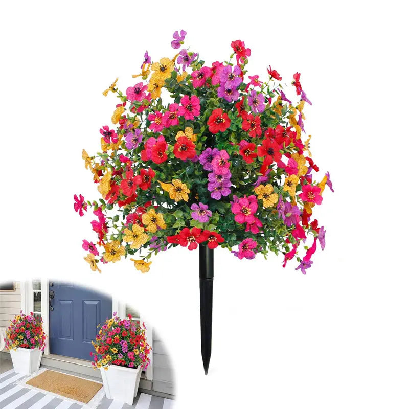 🌿Kunstig blomsterdekoration med eukalyptus och violer 💜