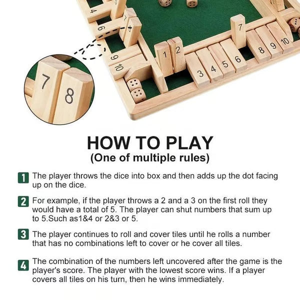 SHUT THE BOX BRÄDSPEL 🎲 | Roligt familjespel